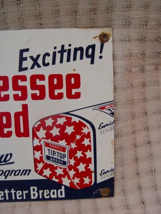 Vintage Ward ' s Tip Top Bread Tennessee Jed Radio Show Advertising Metal Sign 2