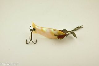 Vintage Turn Of The Century Mother Of Pearl Doering Antique Fishing Lure Et33
