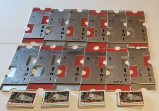 12 Vul Bridge Card Holders,  4 Full Decks Of Playing Cards.  Vintage