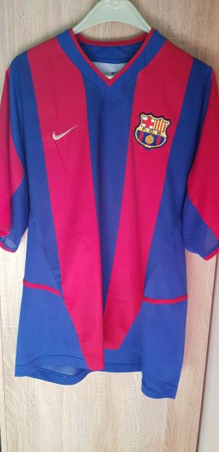 Nike Vintage Fc Barcelona Home Shirt Jersey Size Large
