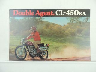 Vintage Honda Double Agent Cl450 K5 Motorcycle Dealer Brochure L3071