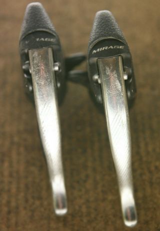 Vintage Campagnolo Mirage 2 X 8 Speed Silver Brake Levers Shifters Set
