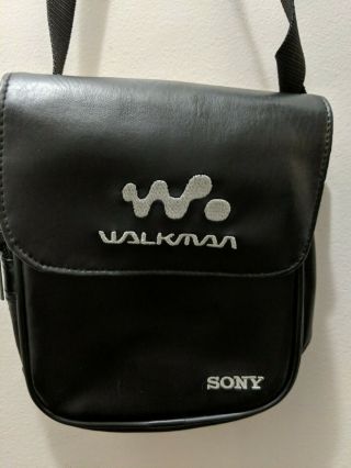 Vintage Sony Walkman Black Soft Carrying Case With Shoulder Strap