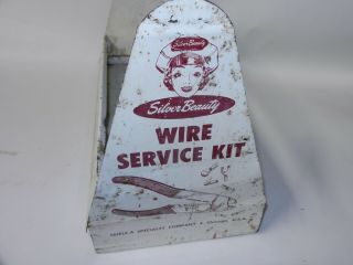 Silver Beauty Wire Service Kit Vintage 1950 ' s gas station advertising sign 2
