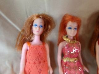 3 Vintage Dawn Doll Clones Red Hair Redhead Diana Debbie Montgomery Ward Fashion 2