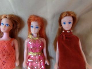 3 Vintage Dawn Doll Clones Red Hair Redhead Diana Debbie Montgomery Ward Fashion 3