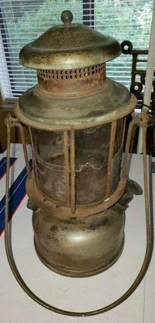 Vintage Antique Early Coleman? Nulite? Lantern Mica Globe Very Old