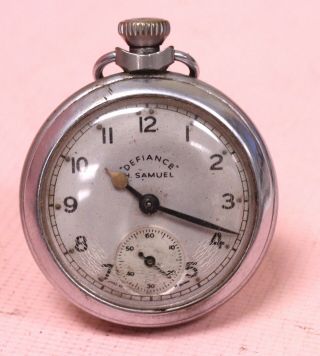 Vintage H.  Samuel " Defiance " Mechanical Pocket Watch Spares/repairs - R18