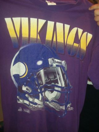 Vintage Minnesota Vikings T - Shirt Large