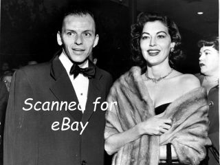 Vintage Press Negative Frank Sinatra With Wife Ava Gardner In 1952