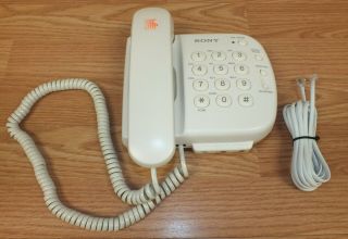Vintage Sony (it - W20) Big Button Wall Corded Phone Read