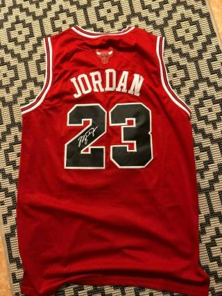 Michael Jordan Autographed Shirt Chicago Bulls 23 Signed Jersey