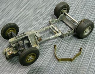 Slot Car Cox Ford Gt40 Mag Chassis No Cracks With Wheels Vintage 1/24 Scale