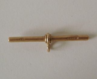 A Vintage 9ct Gold T Bar Attachment For A Pocket Watch Chain 3.  1 Grams