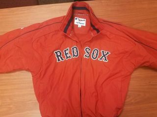 Majestic Authentic Boston Red Sox Full Zip Dugout Jacket Mens Size L Large