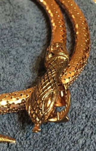 Vintage Whiting And Davis 42” Copper Mesh Necklace/ Belt 3