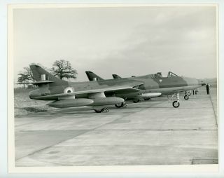 Photograph Of Hawker Hunter F.  56 Ba209 In Line - Up For Indian Air Force C.  1957