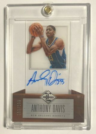 2012 - 13 Panini Limited Die - Cut Anthony Davis Hornets Rc Rookie Auto /199 Lakers