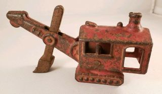 Vintage Steam Shovel Cast Iron Toy Unmarked ?? Hubley ??