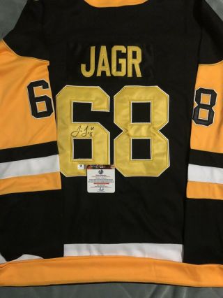 Jaromir Jagr Signed Black Penguins Jersey