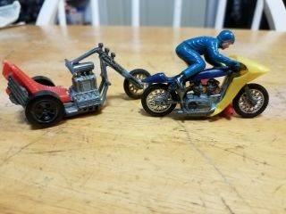 Vintage Mattel Hot Wheels Rrrumblers Motorcycle Rip Snorter Torque Chop Rider