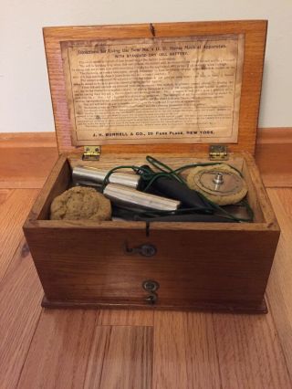 Vintage J.  H.  Bunnell No.  4 D.  D.  Electric Home Medical Apparatus Quack Medicine