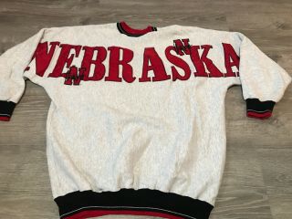 Nebraska Cornhuskers Football Vintage Crewneck Sweatshirt Legends Athletic Xl 90