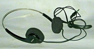 Vintage Sony Walkman Mdr - 006 Black & Metal Headphones