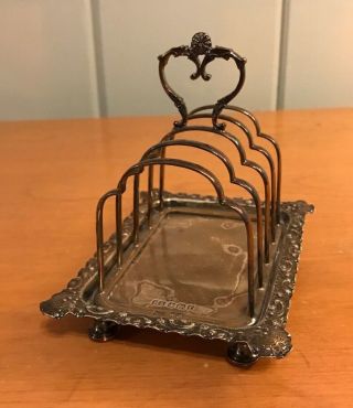 Antique Sheffield Atkins Brothers Sterling Silver Toast Rack Caddy C1898