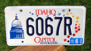 Idaho Capitol Restoration License Plate (3,  Plates) 6067r