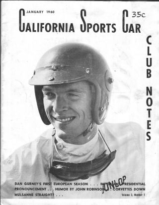 Cscc Notes January 1960 California Sports Car Club Region Newsletter