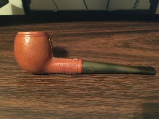 Vintage Thoroughbred Pigskin Leather Cover Imported Briar Italy Smoking Pipe