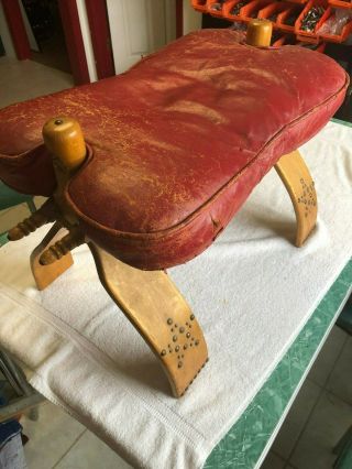 " Ship Of The Desert " Vintage/antique Camel Saddle Foot Stool/bench