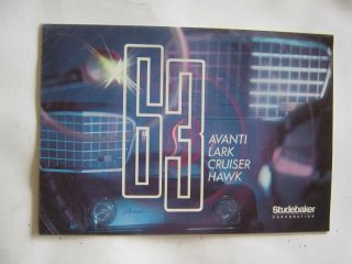 1963 Studebaker Avanti Lark Cruiser Hawk Brochure Foldout