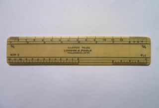 Carter Tiles Vintage Scale Rule Poole Pottery Early 20th Century Celluloid Ruler