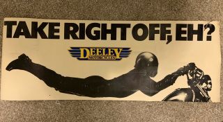 34 " X13 " Vintage Harley Davidson Deeley Dealership Poster Sign 1980’s