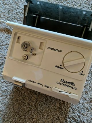 Vintage Beige Presto Above All Electric Can Opener Under Counter Cabinet