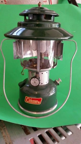 Vintage Coleman Lantern 228f 2 Mantle W Metal Carrying Case Alum Base & Filter