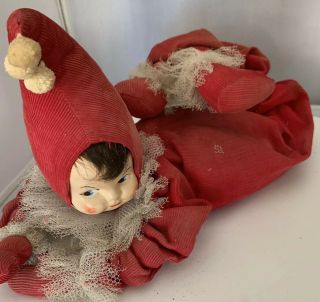 Vintage Christmas Baby Santa Doll Rubber Face
