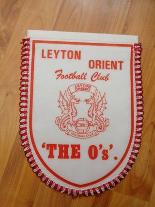 Classic Vintage Leyton Orient Fc - Large 30cm Football Emblem Pennant