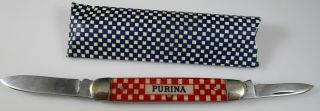 Purina Kutmaster 2 Folding Blade Pocket Knife Vintage