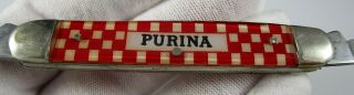 Purina Kutmaster 2 Folding Blade Pocket Knife Vintage 3