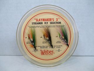 Vintage Weber Slaymakers Streamer Fly Fishing Lures Flies In Orig Case 76