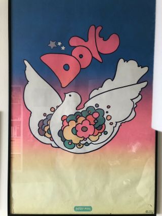 Peter Max Vintage Dove Poster 24x36 Unframed Stamped Edition