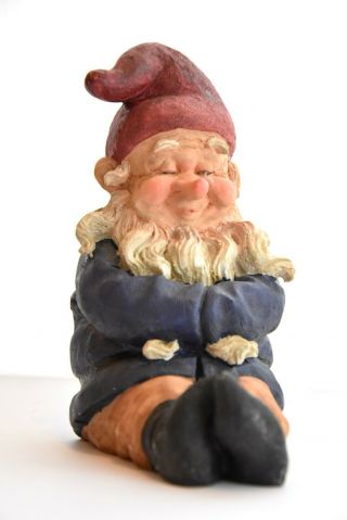 Handmade Vintage Ceramic Christmas Elf Pixie Figurine Xmas Ornament Decoration