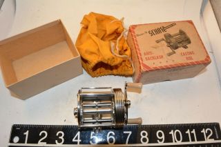 Old Early Walter Schatz Bait Casting Reel In The Box Lure Rod Z