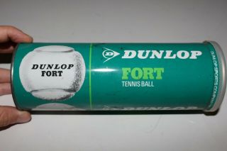 Vintage Tennis Dunlop Fort Tennis Ball Official Tin Can 3 Collectible S1