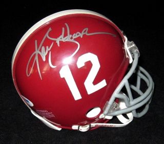 Ken Stabler Signed Alabama Crimson Tide Mini Helmet Autograph Psa/dna