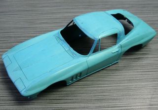 Slot Car Amt Corvette Sting Ray Body Buffed Vintage 1/24 Scale