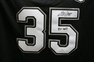 Frank Thomas Signed Chicago White Sox Majestic Black XL Jersey 521 HR JSA 25404 2